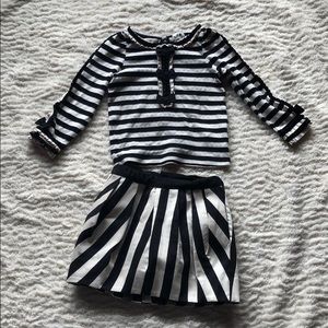 H&M Black and White Striped 2 Piece for UNICEF